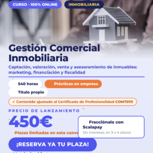 Gestión Comercial Inmobiliaria 540h