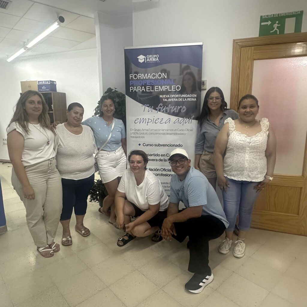 Alumnos de un curso gratuito de Grupo Arma Formación